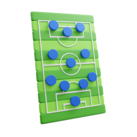 Diagrama de formação de futebol  3D Icon