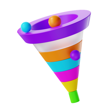 Diagrama de funil  3D Icon