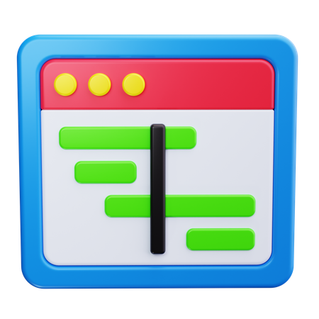 Gráfico de gantt  3D Icon