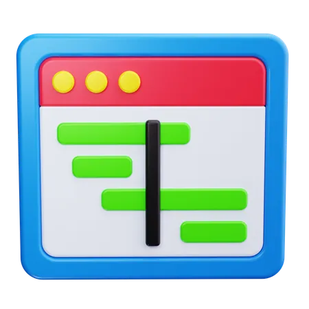 Gráfico de gantt  3D Icon