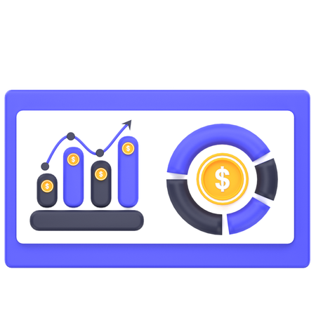 Diagrama de investimento  3D Icon