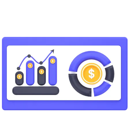 Diagrama de investimento  3D Icon