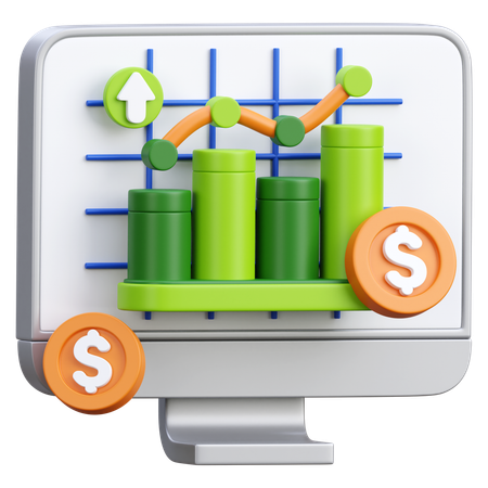 Diagrama de investimento  3D Icon