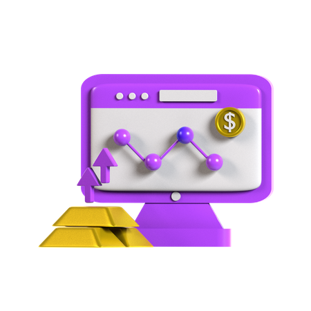 Diagrama de investimento  3D Icon