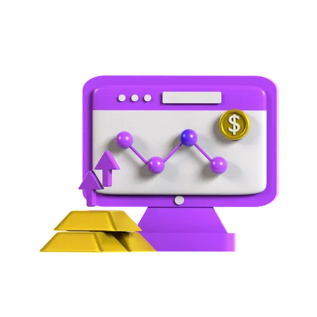 Diagrama de investimento  3D Icon