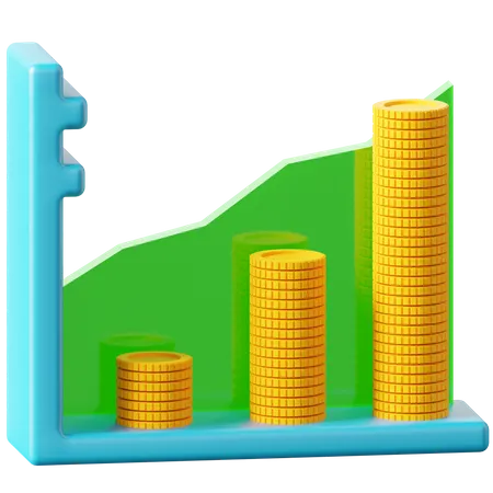 Diagrama de lucro  3D Icon