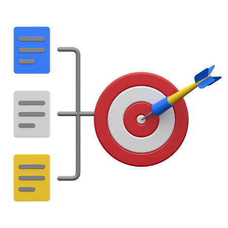 Diagrama de metas  3D Icon