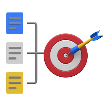 Diagrama de metas  3D Icon