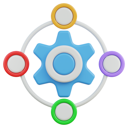 Diagrama del proceso  3D Icon