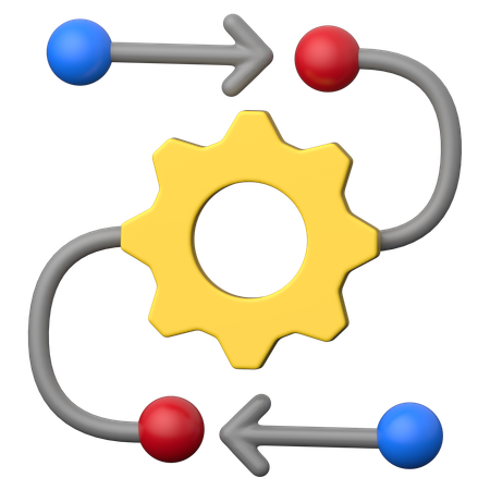 Diagrama de proceso  3D Icon