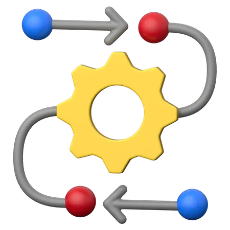 Diagrama de proceso  3D Icon