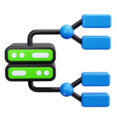 Diagrama de Red  3D Icon