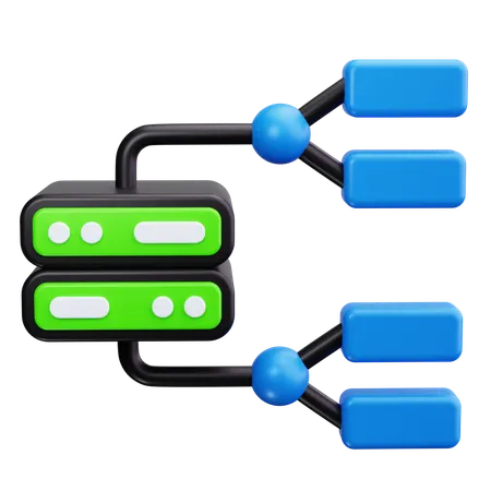 Diagrama de Red  3D Icon