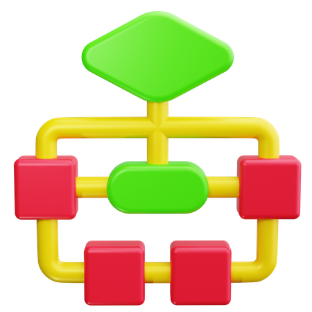 Diagrama de Red  3D Icon