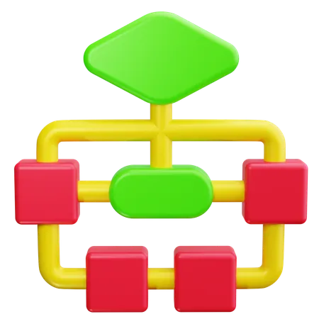 Diagrama de Red  3D Icon