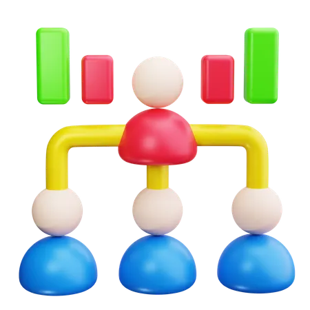 Diagrama de rede  3D Icon
