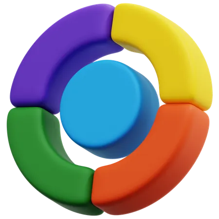 Diagrama de quatro segmentos de anel  3D Icon