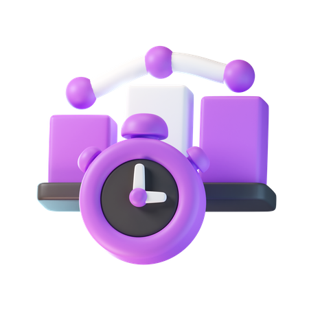 Diagrama de tempo  3D Icon