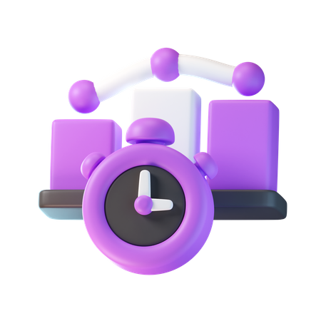 Diagrama de tiempo  3D Icon