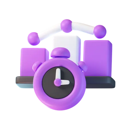 Diagrama de tiempo  3D Icon
