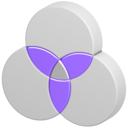 Diagrama de Venn  3D Icon