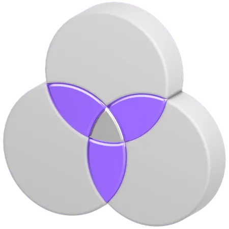 Diagrama de Venn  3D Icon