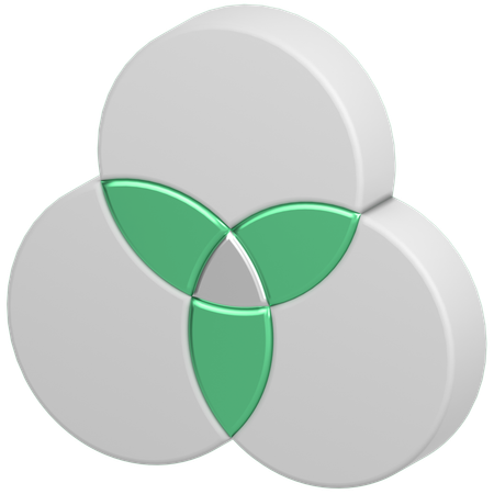 Diagrama de Venn  3D Icon