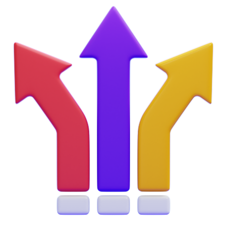 Diagrama de corte de flecha  3D Icon