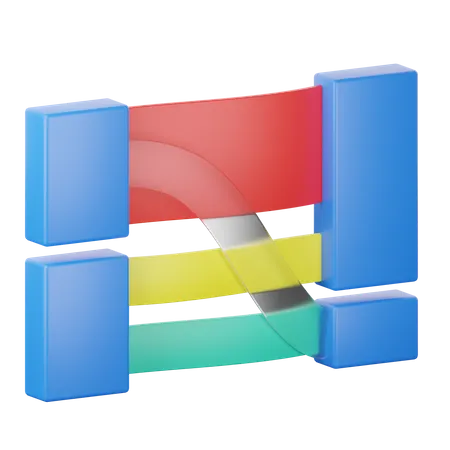 Diagrama sankey  3D Icon