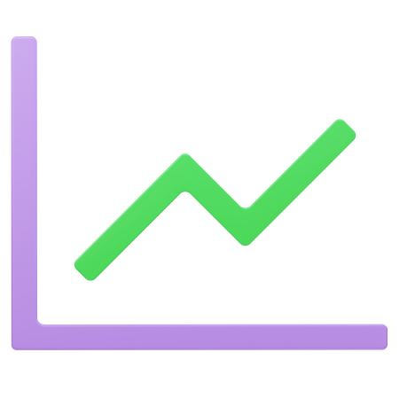 Liniendiagramm  3D Icon