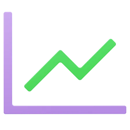 Liniendiagramm  3D Icon