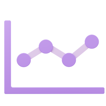 Liniendiagramm  3D Icon