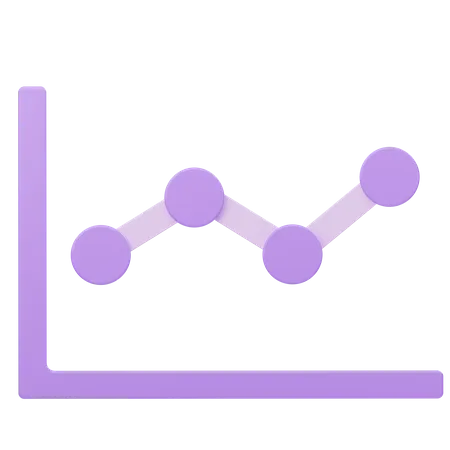 Liniendiagramm  3D Icon