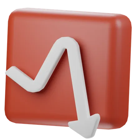 Diagramm abnehmend  3D Icon