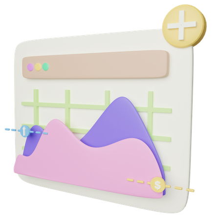 Diagramm Einkommen  3D Icon