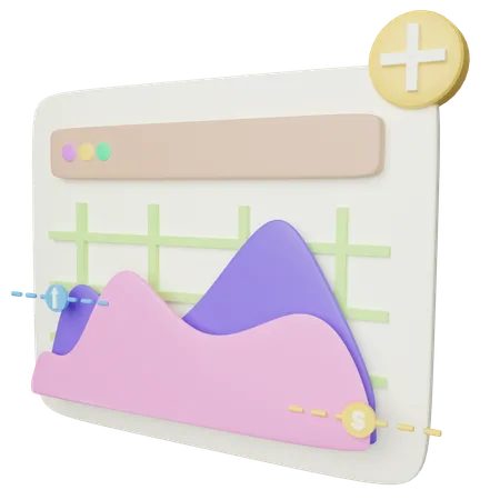 Diagramm Einkommen  3D Icon