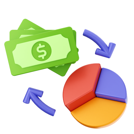 Diagramm Geld  3D Icon