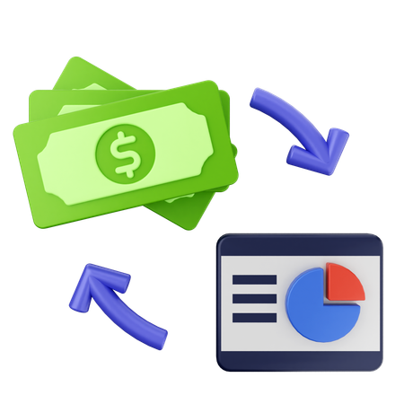 Diagramm Geld  3D Icon