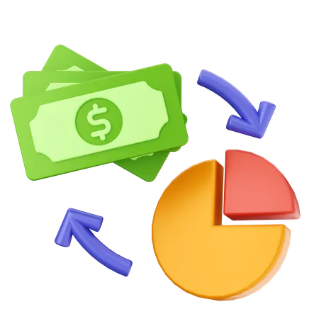 Diagramm Geld  3D Icon