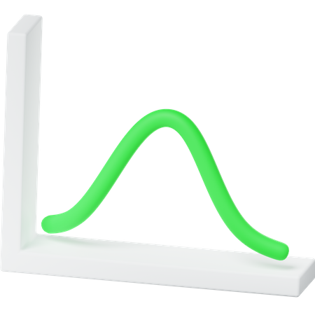 Diagramm Kurve  3D Icon