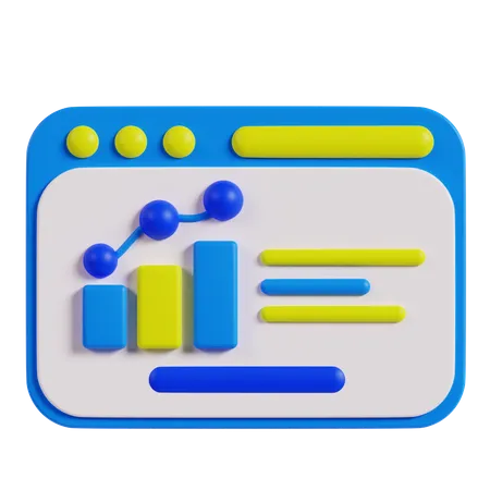 Diagrammstatistik  3D Icon