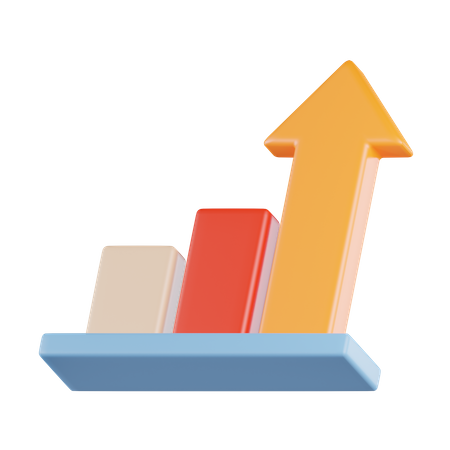 Diagramm Wachstum Investition  3D Icon