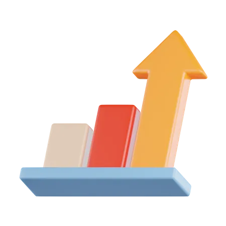 Diagramm Wachstum Investition  3D Icon