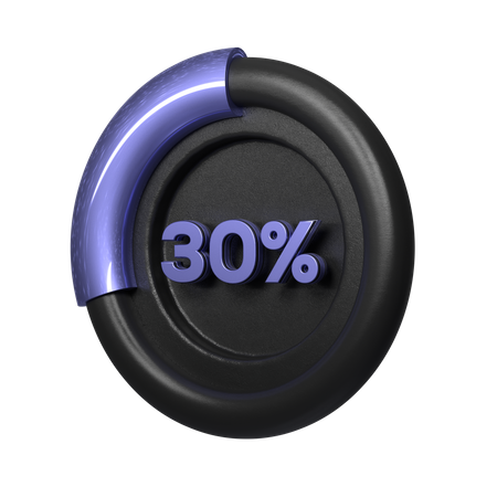 Diagramme circulaire de 30 pour cent  3D Illustration