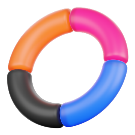 Diagramme circulaire  3D Illustration