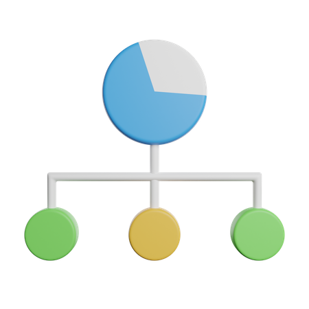 Structure du diagramme circulaire  3D Icon