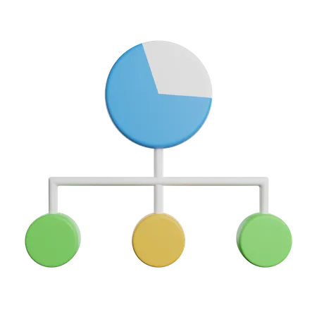 Structure du diagramme circulaire  3D Icon