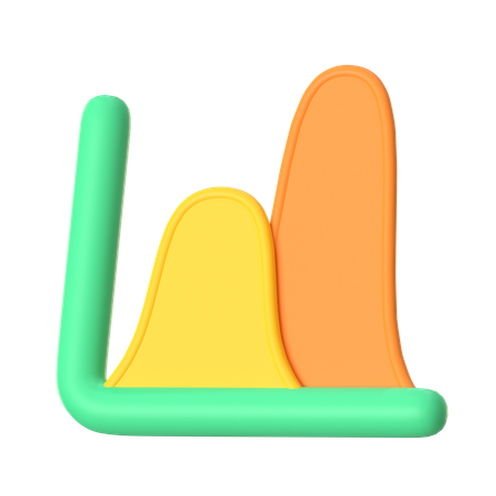 Diagramme de courbe  3D Icon