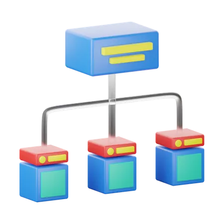 Schéma de réseau  3D Icon