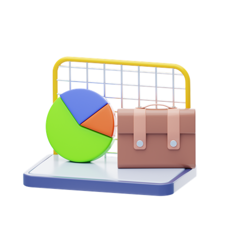 Diagramme circulaire d'entreprise  3D Icon